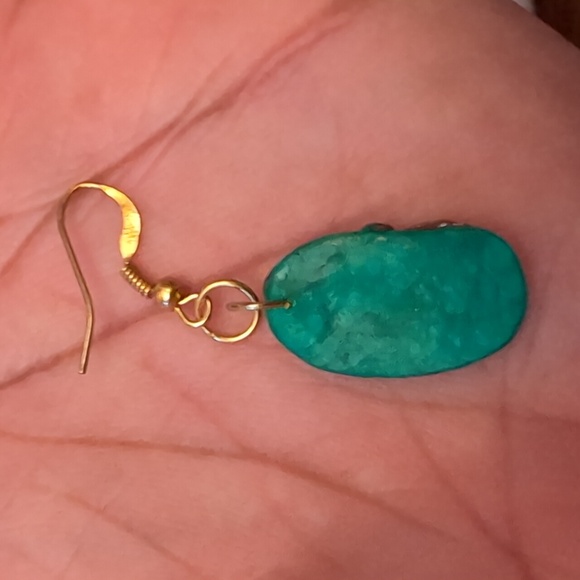 Green Hand Crafted and Painted Polymer Necklace With Matching Hook Earrings - Picture 13 of 13